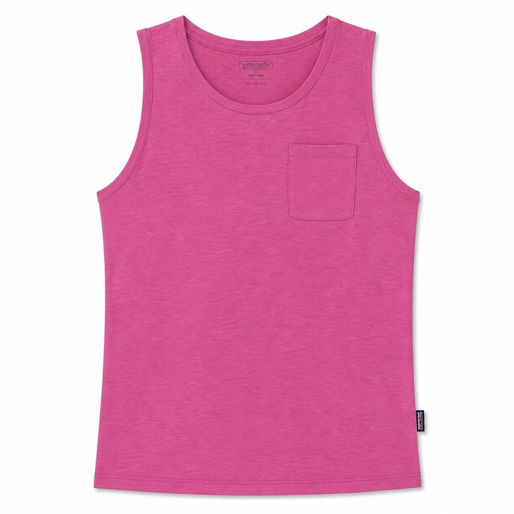 Patagonia Organic Cotton Pocket Tank Top Pink Large
